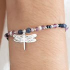 Pulsera Suerte libélula con piedras naturales