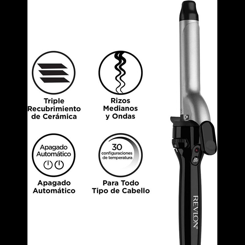 TENAZA RIZADORA REVLON RV051 CERAMICA 1 PUL image number null