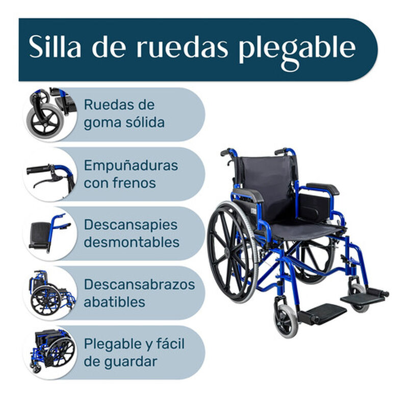 Silla Ruedas Plegable Ligera Aluminio Todo Terr... image number null