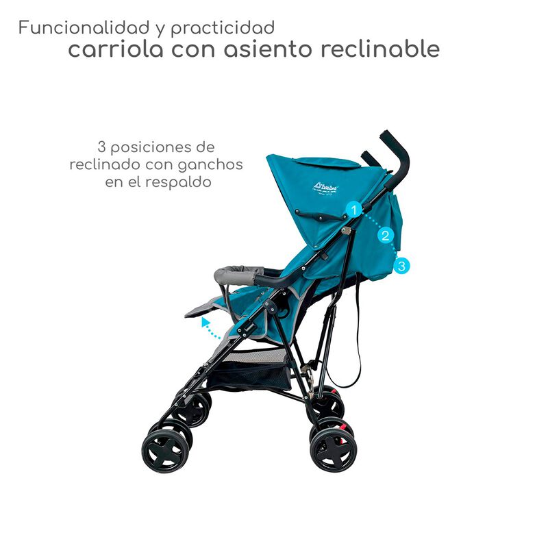 Carriola Plegable con Reclinado y Toldo Carri D... image number null
