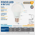 Paquete De 10 Focos Led G45 4w Mutilvoltaje E27