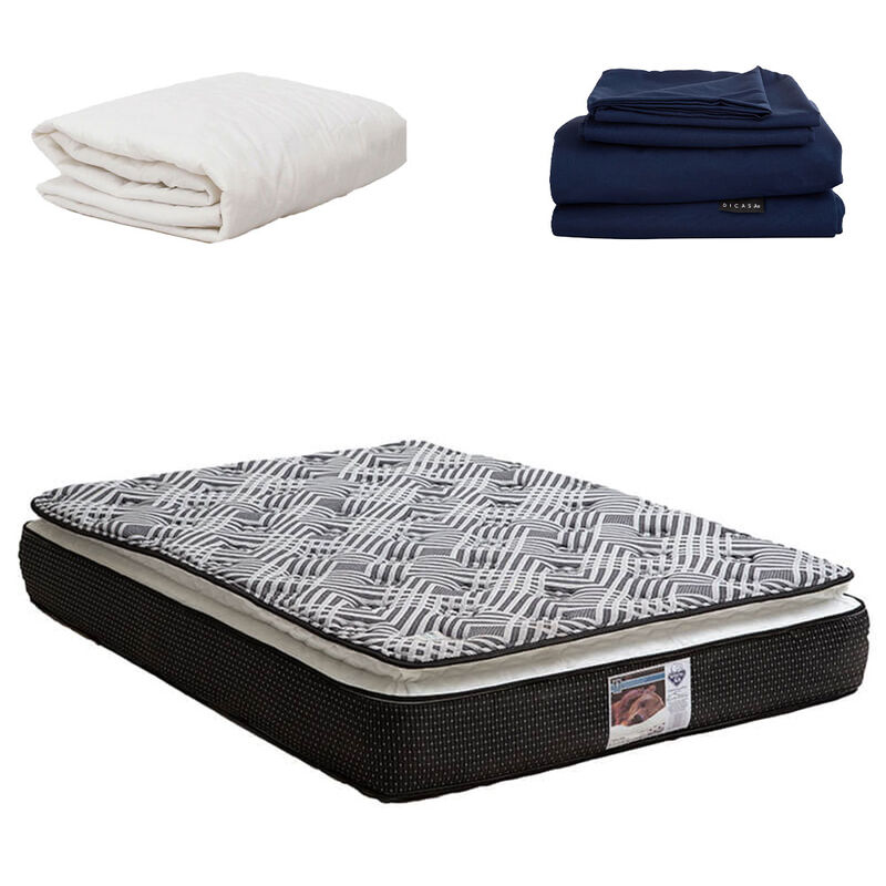 Colchón Queen Size Spring Air Omega+Sábanas Dic... image number null