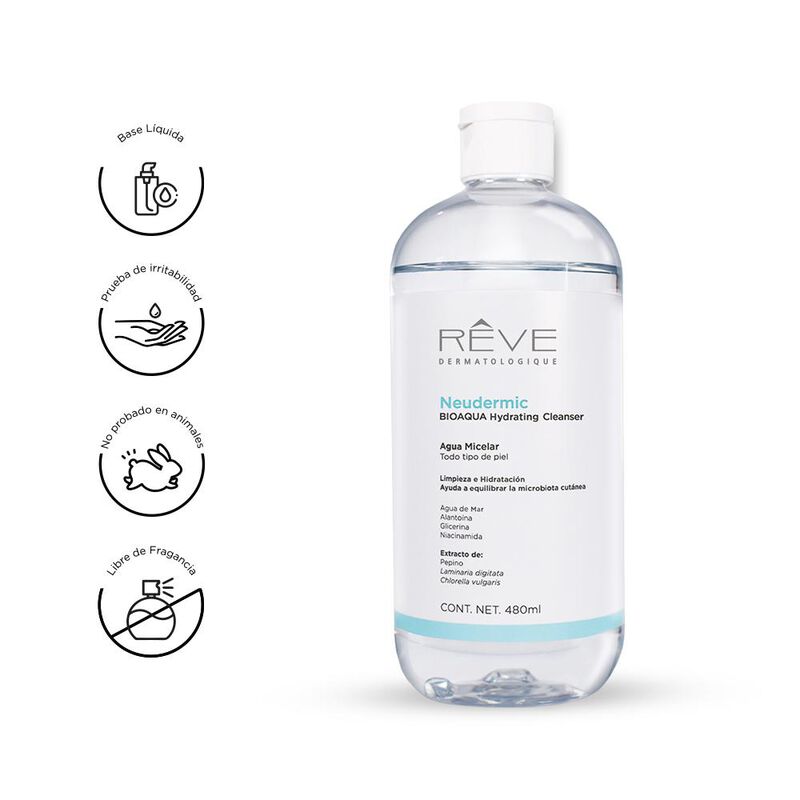 R&Ecirc;VE Neudermic BIOAQUA Hydrating Cleanser 480 m... image number null