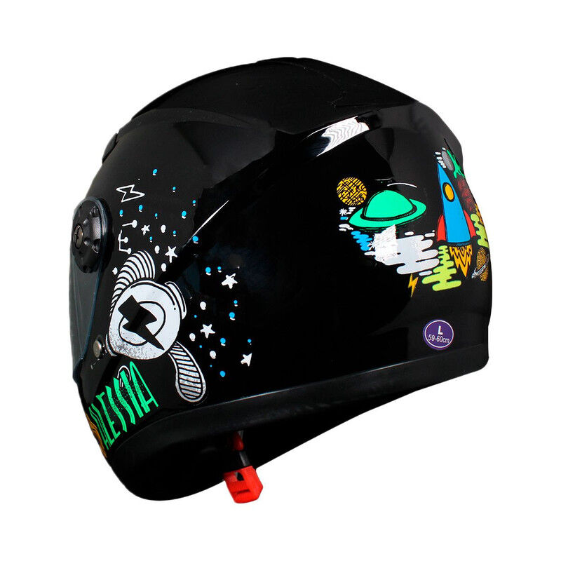 Casco Alessia Cerrado Infantil Planet Negro Uni... image number null