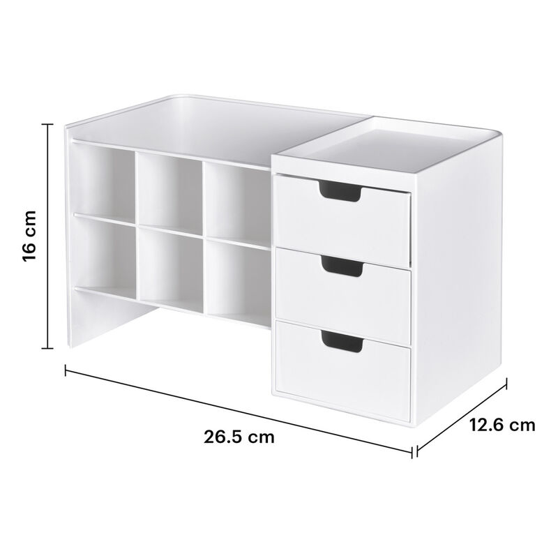 Organizador De Escritorio Multiusos Blanco image number null