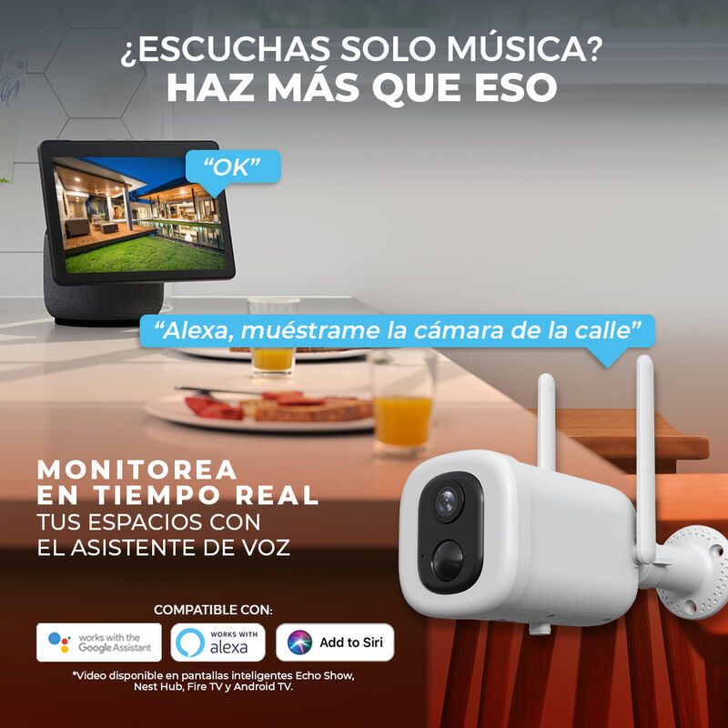 C&aacute;mara de Seguridad Exterior WiFi Inteligente I... image number null