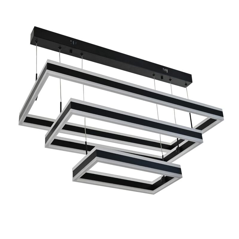 Candil De Led Suspendido 3 Rect&aacute;ngulos image number null