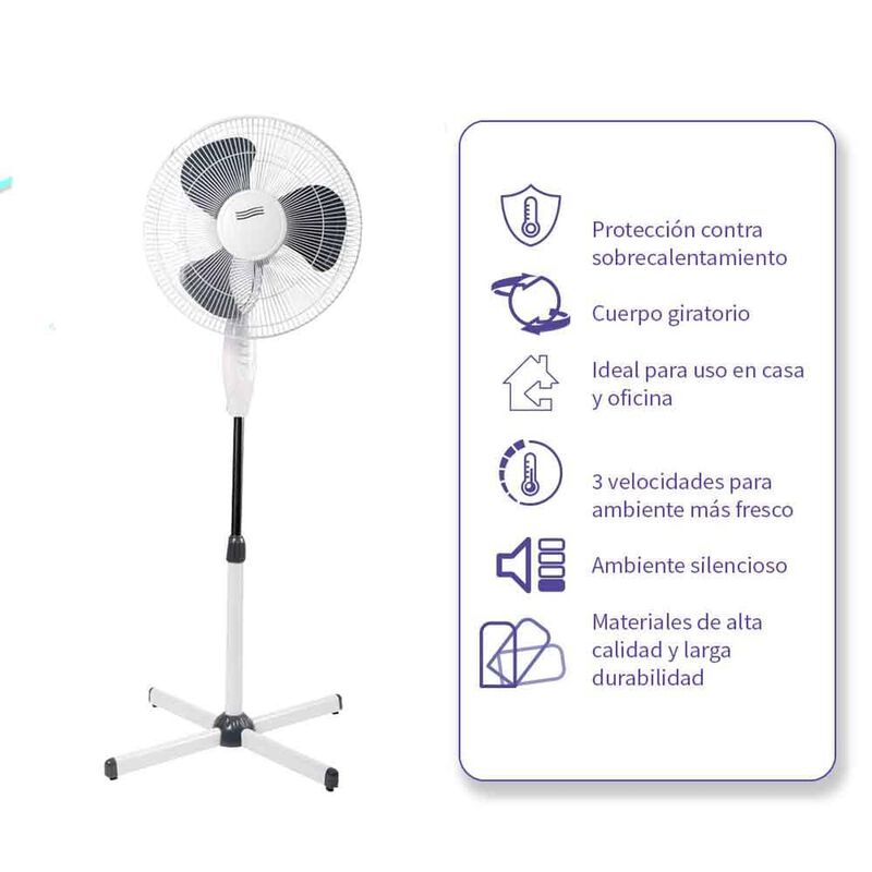Ventilador pedestal iusa 16 bx 38w image number null