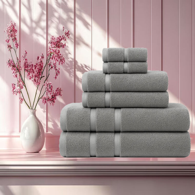 Juego de 6 Toallas de Microfibra Suaves y Absor... image number null