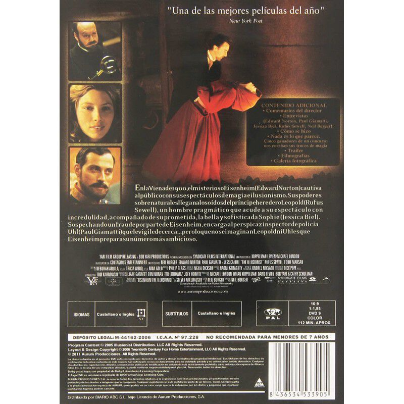 El ilusionista [DVD] [dvd] image number null