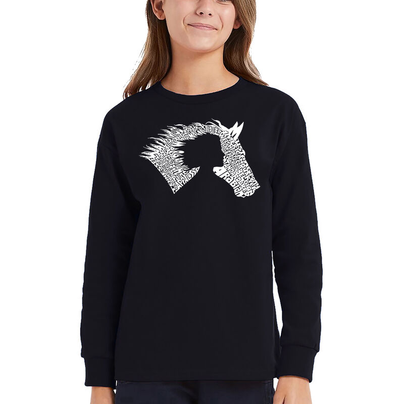 Camiseta De Manga Larga Word Art Para Ni&ntilde;a - Ni... image number null