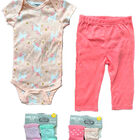 Kit 4 Piezas Beb&eacute; Ni&ntilde;a Onesies Pa&ntilde;alero, Pantal&oacute;n y Calcetines Multicolor OP2199HK
