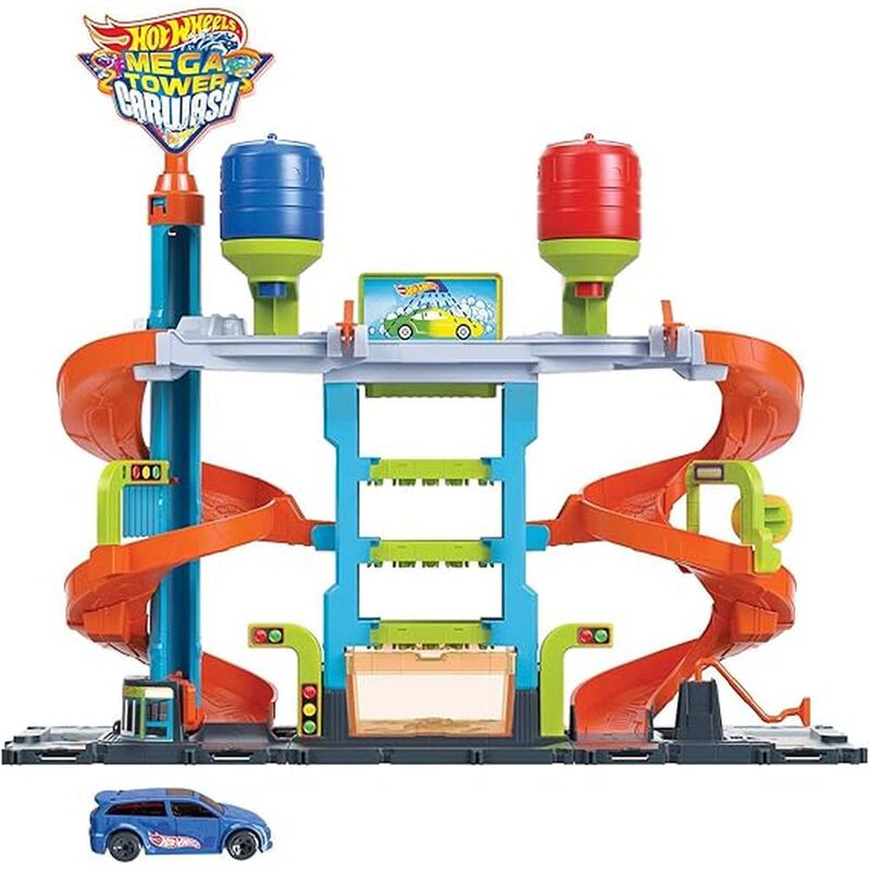Pista Autolavado Mega Torre, Hot Wheels City image number null
