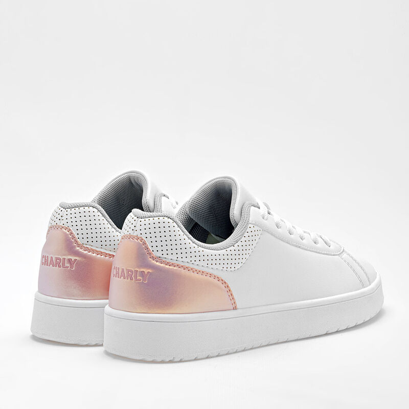 Charly Tenis urbano para mujer blanco rosa, has... image number null