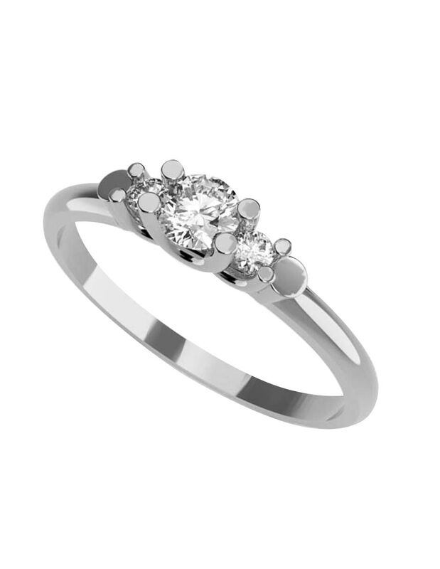 Anillo de Compromiso de 14K con Diamante de Lab... image number null