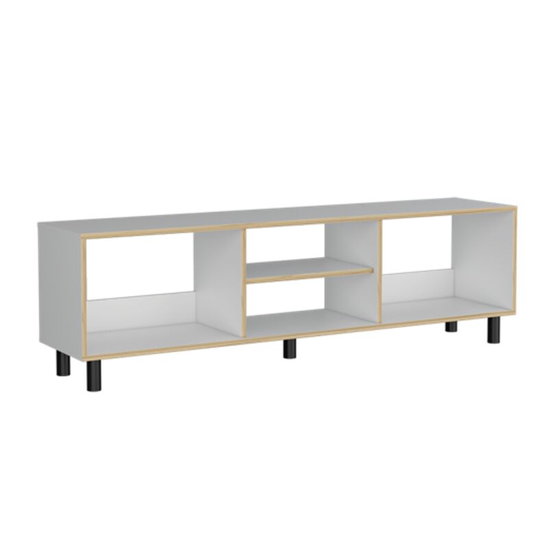 Mesa Para Tv Tunez Blanco Y Caf&eacute; Claro Para Tel... image number null