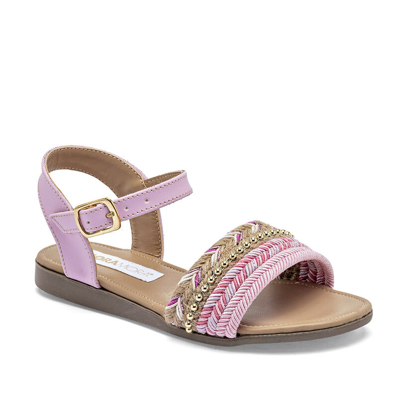 Moramora Sandalia para ni&ntilde;a rosa beige image number null