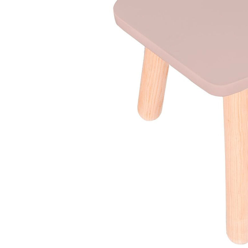 Banquito de Madera para Ni&ntilde;os- Pentagono - Rosa image number null