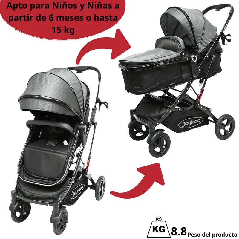 Carriola para Beb&eacute; con Portabeb&eacute; Reversible Con... image number null