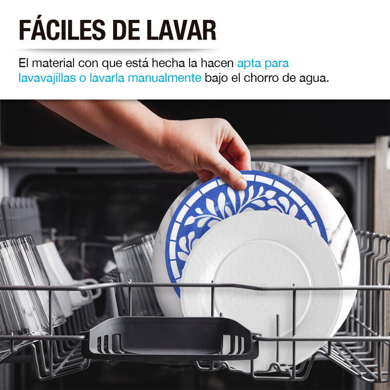 Vajilla de Melamina 12 Piezas Resiste Ca&iacute;das 4 ... image number null