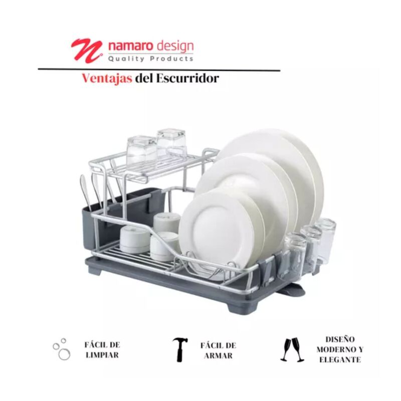 Escurridor De Aluminio Para Cocina Con 2 Nivele... image number null