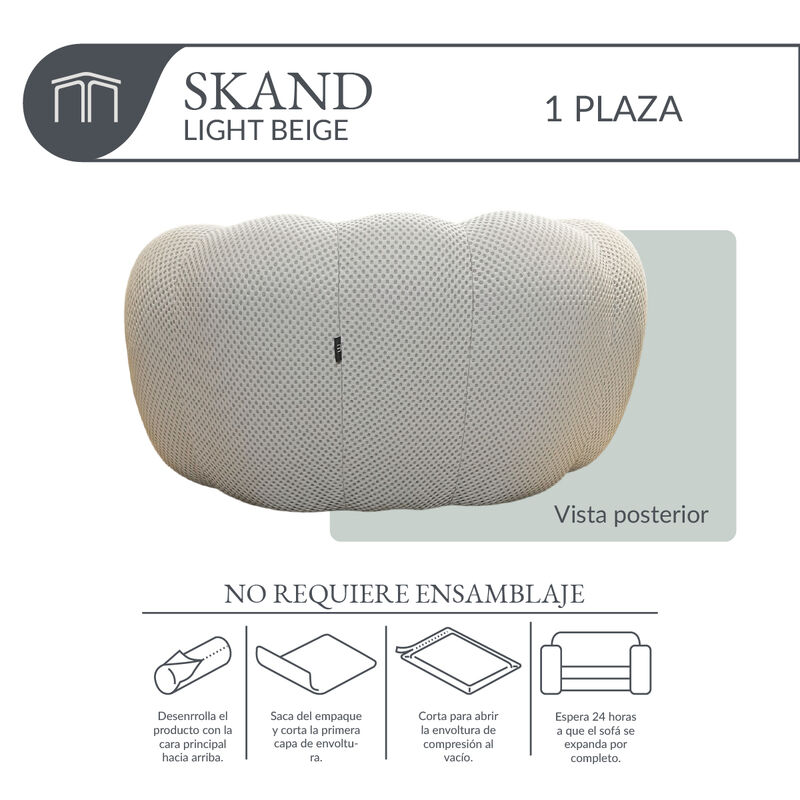 Sill&oacute;n Espuma Alta densidad SKAND Light Beige 1... image number null
