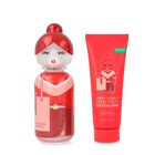 Set Benetton Sisterland Red Rose 2Pzs 80Ml Edt Spray. Body Lotion 75Ml