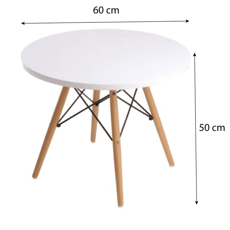 Mesa Eames Infantil para Ni&ntilde;os Y Ni&ntilde;as-Blanco image number null