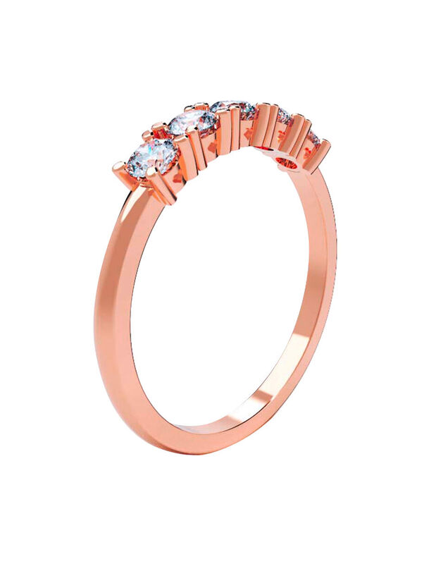 Anillo de Compromiso en Oro Rosa 14K con Circon... image number null