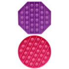 Juguete Antiestrés Push Bubbles Pop It Rosa Lila 2pz