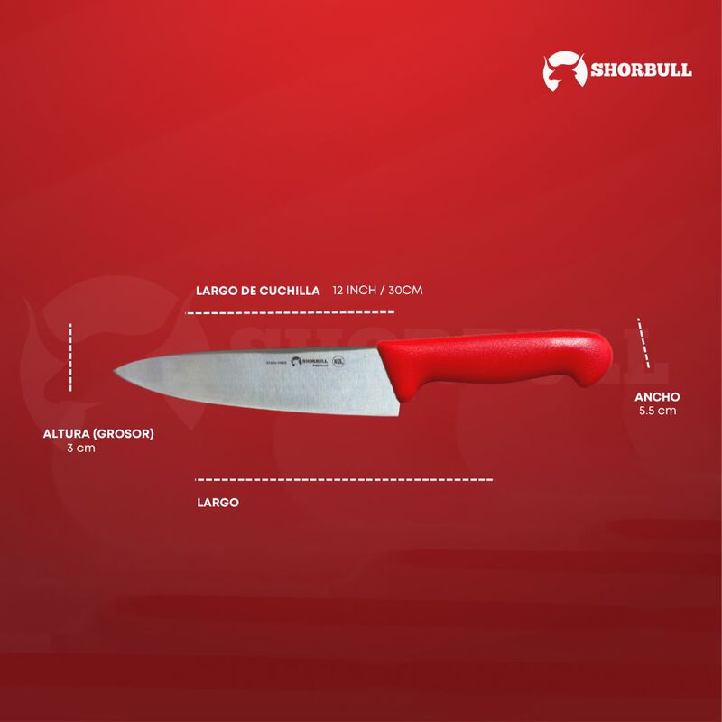 Kit de 3 cuchillos para Chef 12 inch Hoja Acero... image number null