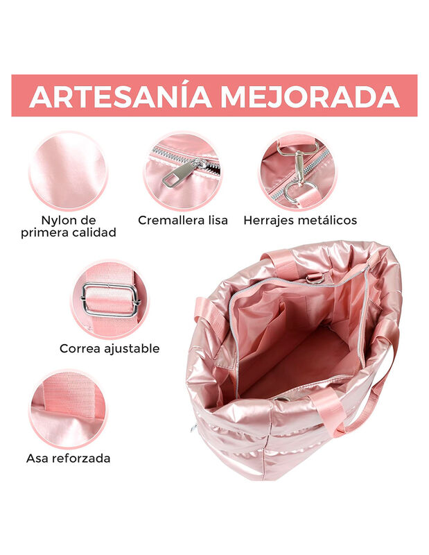 Bolsa Tote Pink Brule Para Mujer image number null