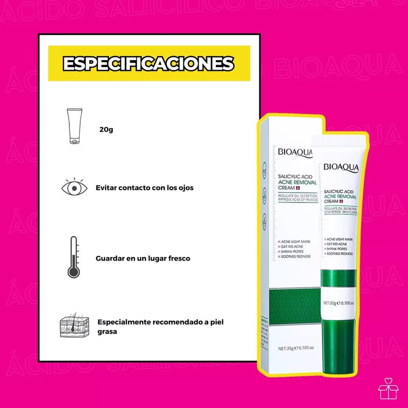 Crema de Ácido Salicílico Anti Acné Reduce Gras... image number null