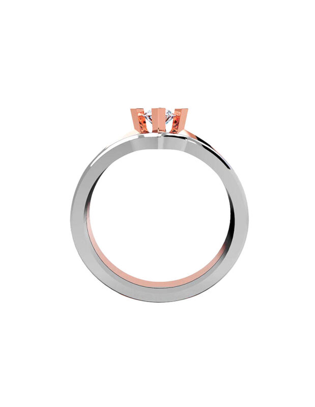 Anillo de Compromiso en Oro de 14K con Circonia... image number null