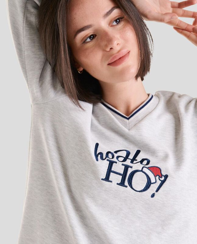 Pijama Largo de Cuadros Azules Azul Marino image number null