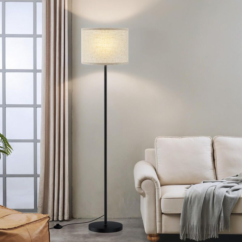 L&aacute;mpara De Piso Ambimall 152 Cm Pantalla Beige ... image number null