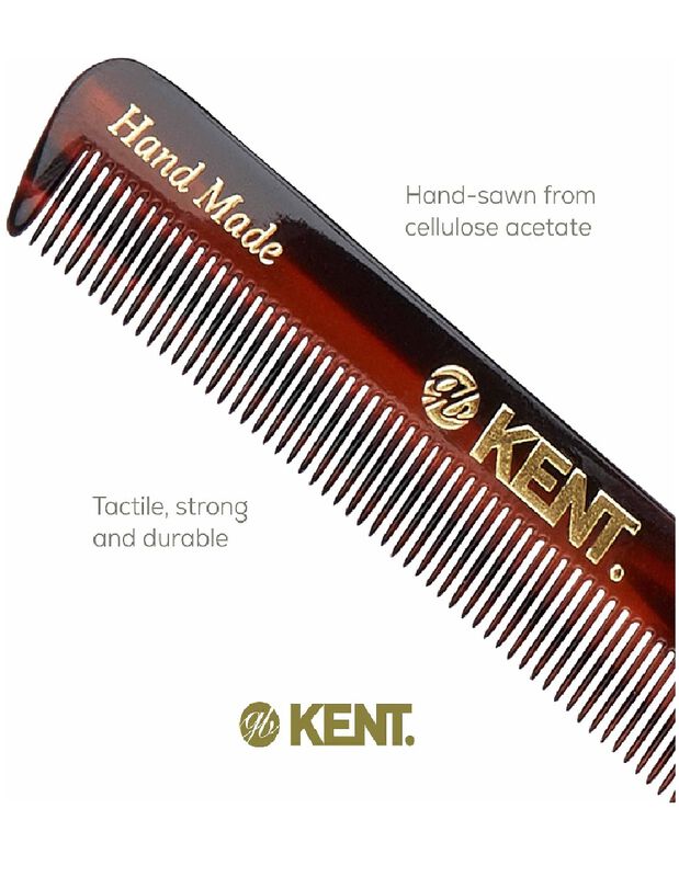 Peine De Bolsillo Kent Slim Jim Hecho A Mano Di... image number null