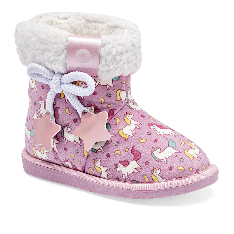 Moramora Pantufla para ni&ntilde;a rosa multicolor image number null