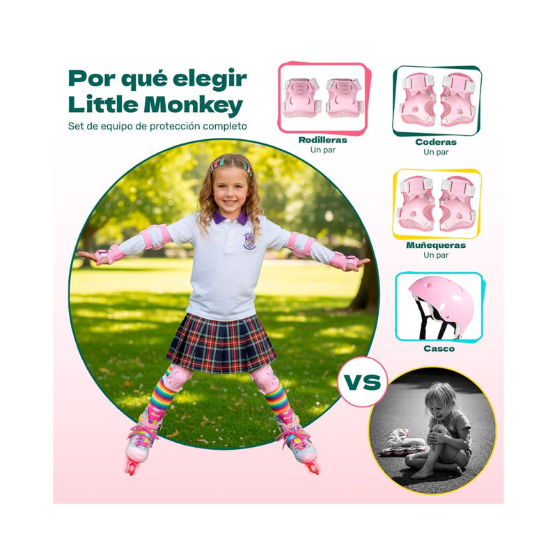 Patines Linea 4 Ruedas Luz Led Ni&ntilde;os Y Adultos ... image number null