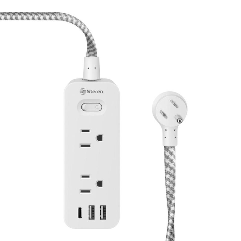 Tira multicontactos de 6 salidas y cargador USB... image number null