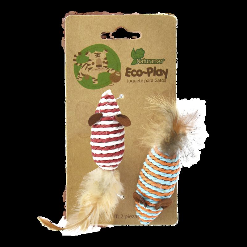 Naturance Ecoplay Juguete Rat&oacute;n Con Plumas Para... image number null