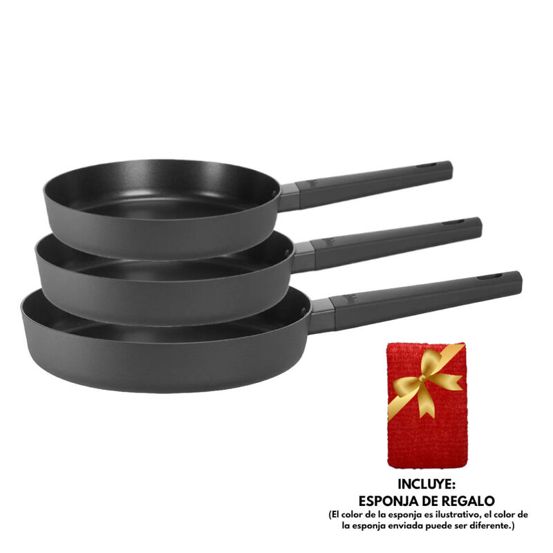 COMBO de 3 Sartenes Antiadherentes Hudson Daily... image number null