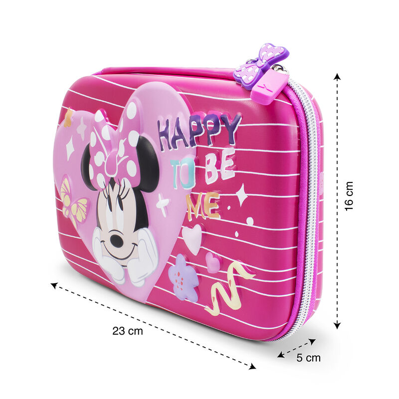Estuche Escolar R&iacute;gido Minnie Mouse Rosa con Co... image number null