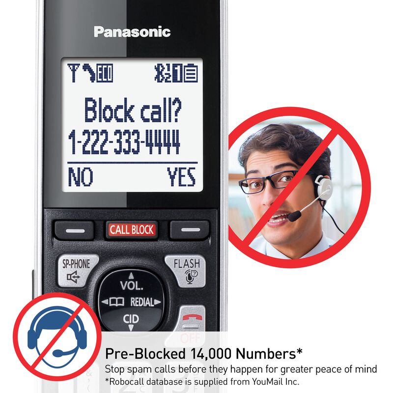 Tel&eacute;fono Inal&aacute;mbrico Panasonic Kx-tgf975b Con B... image number null