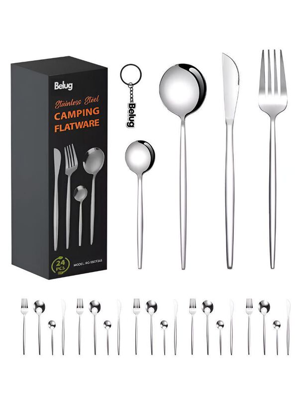 Set cubiertos Casa BIU de acero inoxidable 25 p... image number null