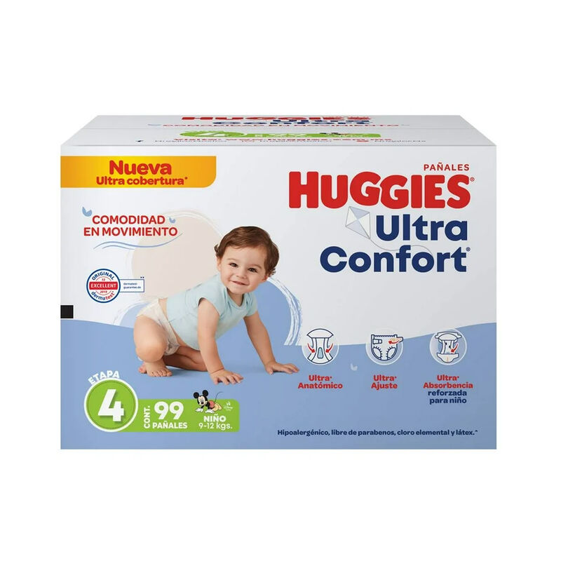 Pa&ntilde;ales Huggies Ultraconfort Etapa 4 Ni&ntilde;o 99 Pa... image number null
