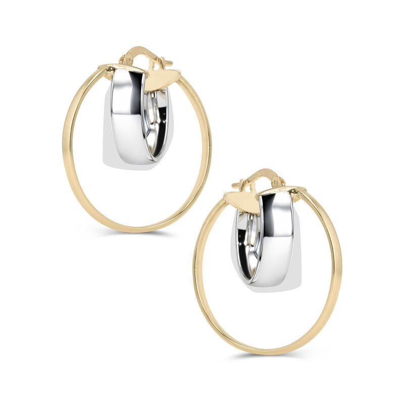 Arracadas Bicolor Oro 10k 20mm (sku A) | Bizzar... image number null
