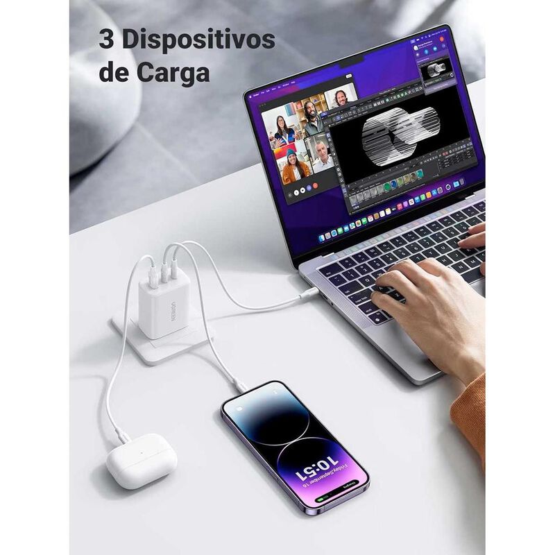 Cargador AC UGREEN 65W PD Universal USB-C para ... image number null