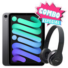 Combo Tablet Apple iPad Mini 6 Wifi 64gb Gris MK7M3BZ/A + Aud&iacute;fonos Bluetooth