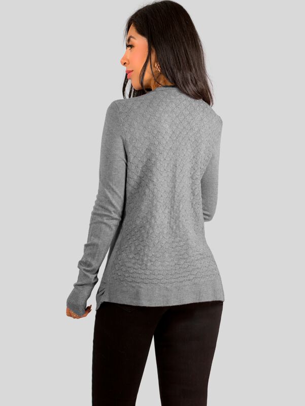 Su&eacute;ter Abierto De Mujer Con Detalles En Estoper... image number null